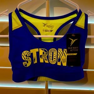Girls sports bra top “STRONG”